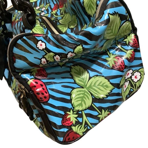 Betsey Johns Betseyville Strawberry Floral Handbag Vintage - Picture 4 of 11
